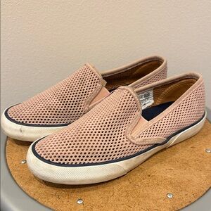 Sperry Men's Perforated Slip-On Loafers in Blush Pink